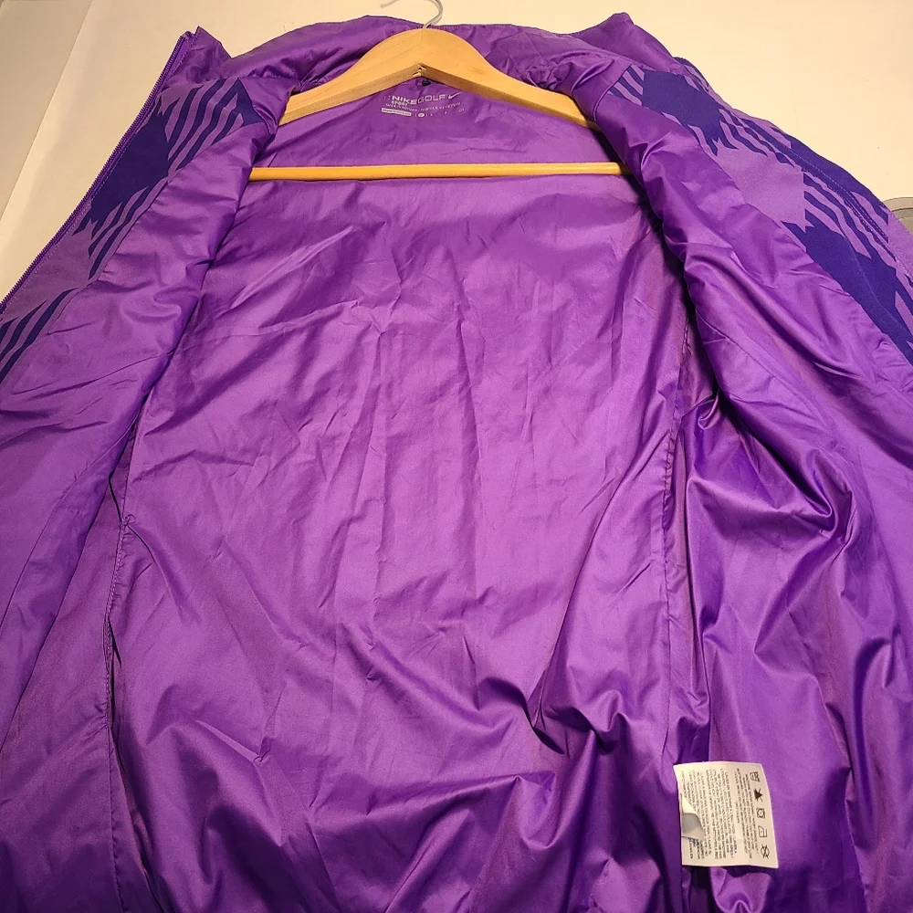 Nike Golf Sport Thermal Full‎ Zip Vest Size Small Purple Polyester Blend
